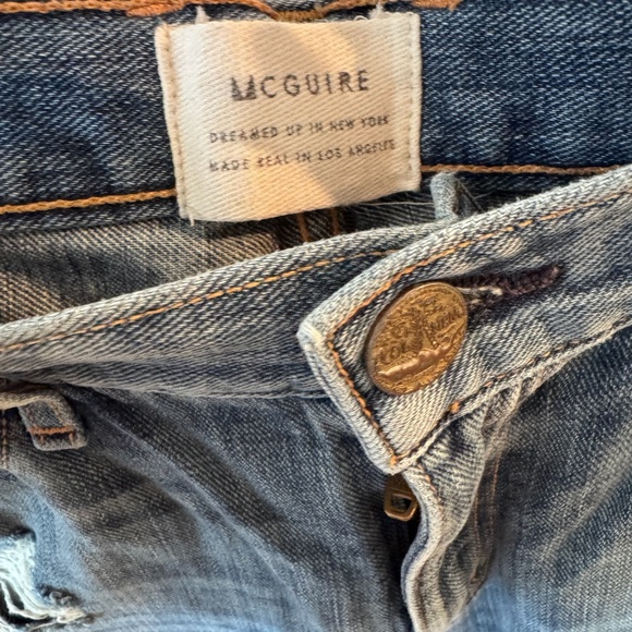 McGuire Mrs Robinson Distressed Light Wash Boyfriend Jean - Light Blue - Picture 2 of 7